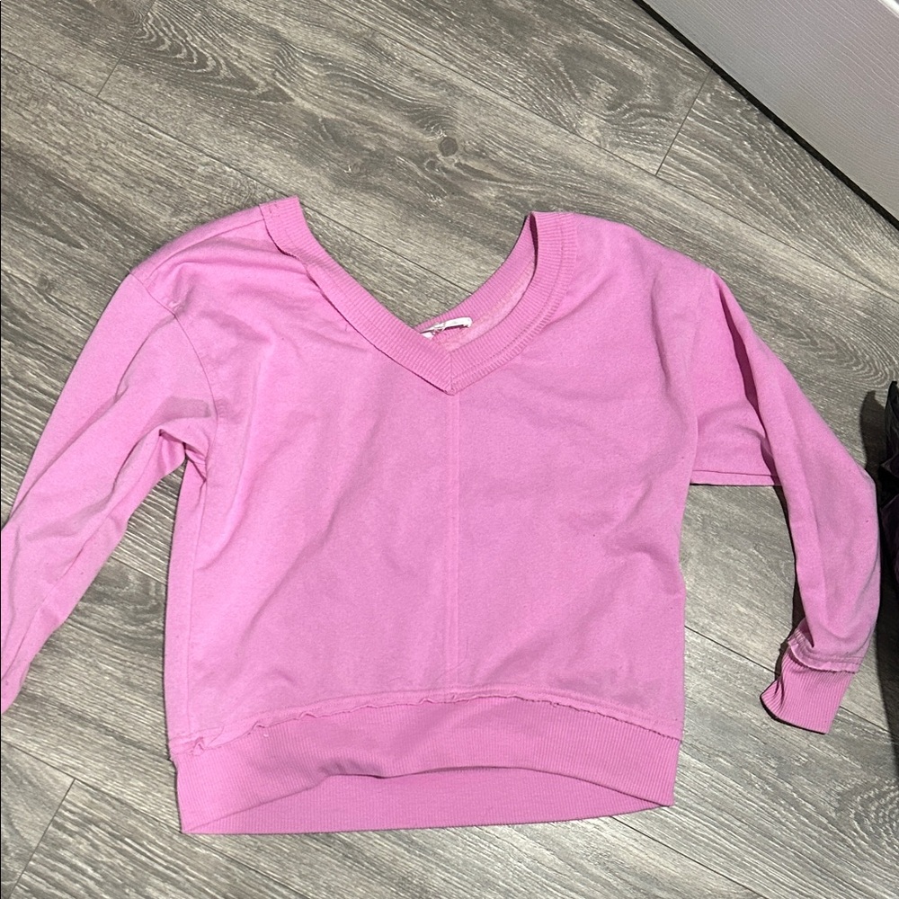 Hippie Rose Pink V-Neck Top